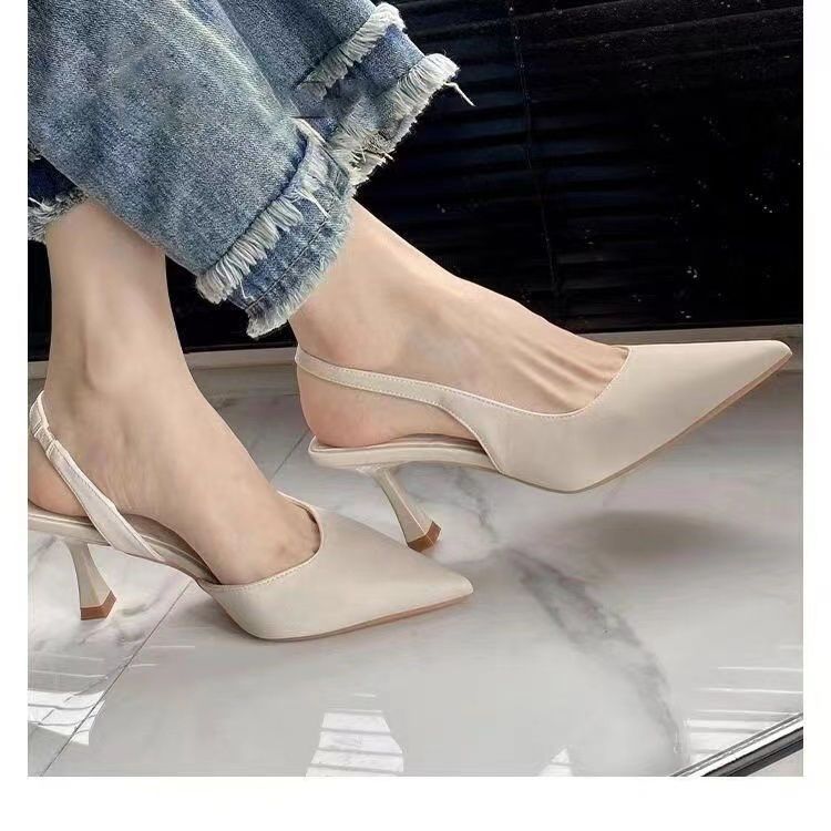 Women's comfortable and durable high heels sandals women's banquet single shoes toe sandals pointed high heels women's shoes