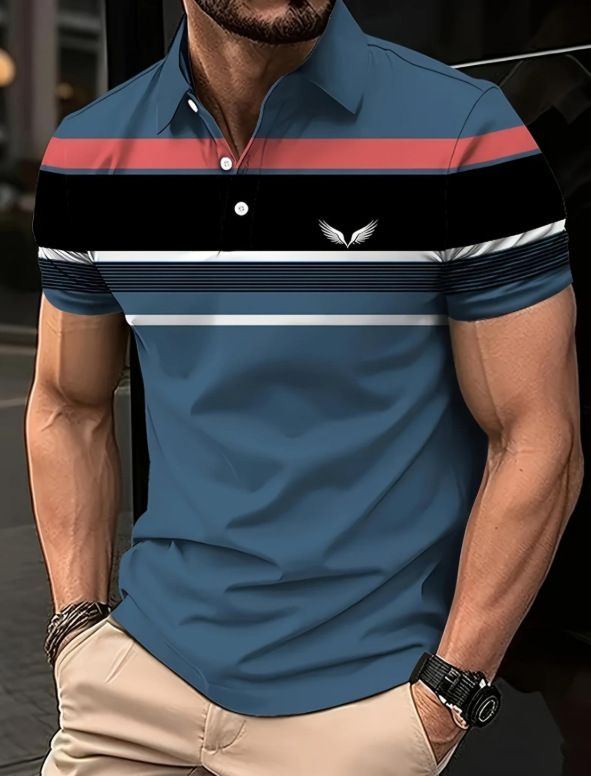 Summer men's breathable and moisture wicking shirt, short sleeved zipper polo shirt, short sleeved polo shirt, collar shirt, business casual men's clothing