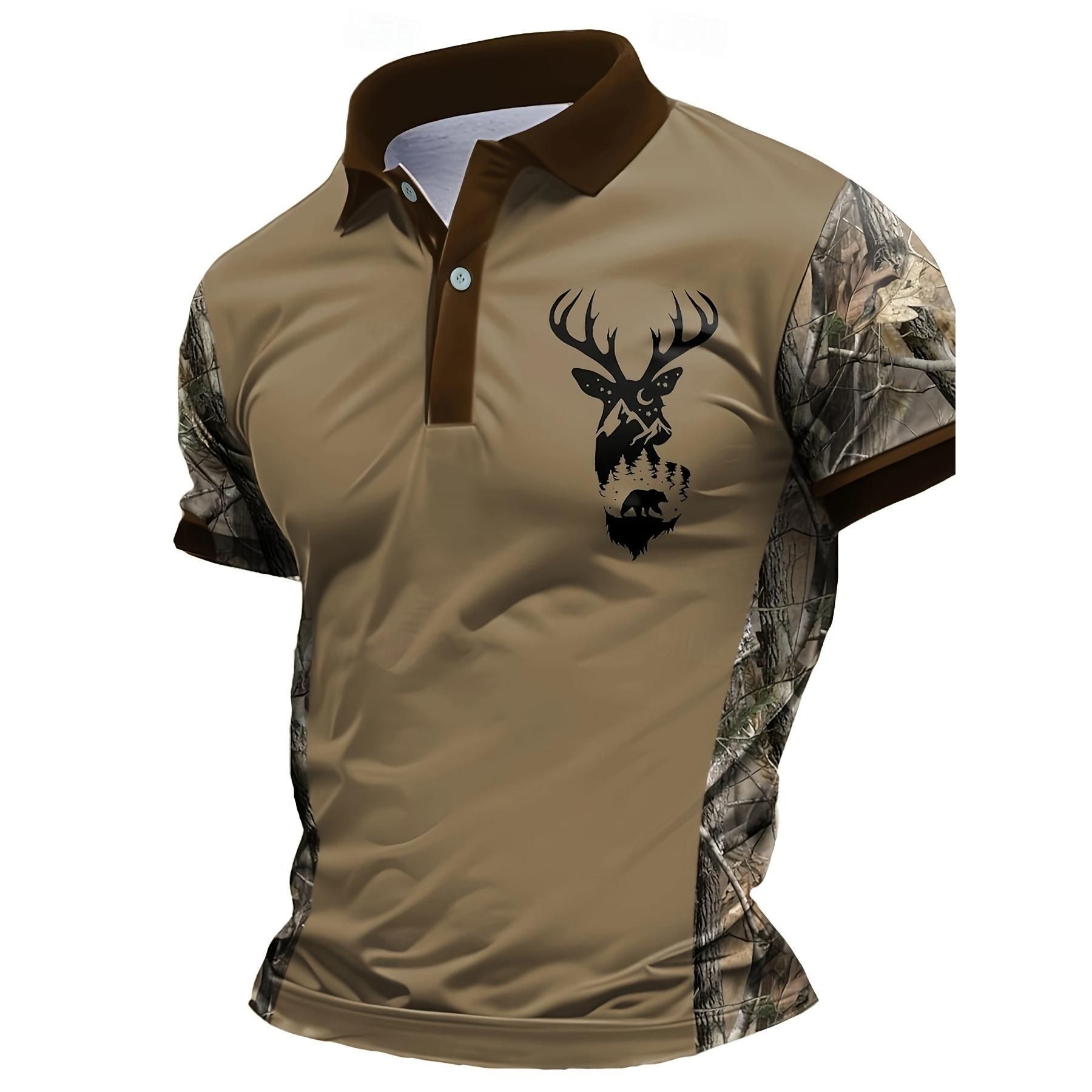 Summer men's breathable and moisture wicking shirt, zipper polo shirt, short sleeved shirt, business casual men's clothing