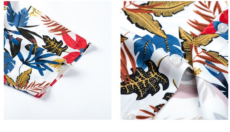 Large men's breathable wrinkle resistant short sleeved shirt, Hawaiian beach shirt, casual stretch ice silk cool men's short sleeved shirt, men's clothing