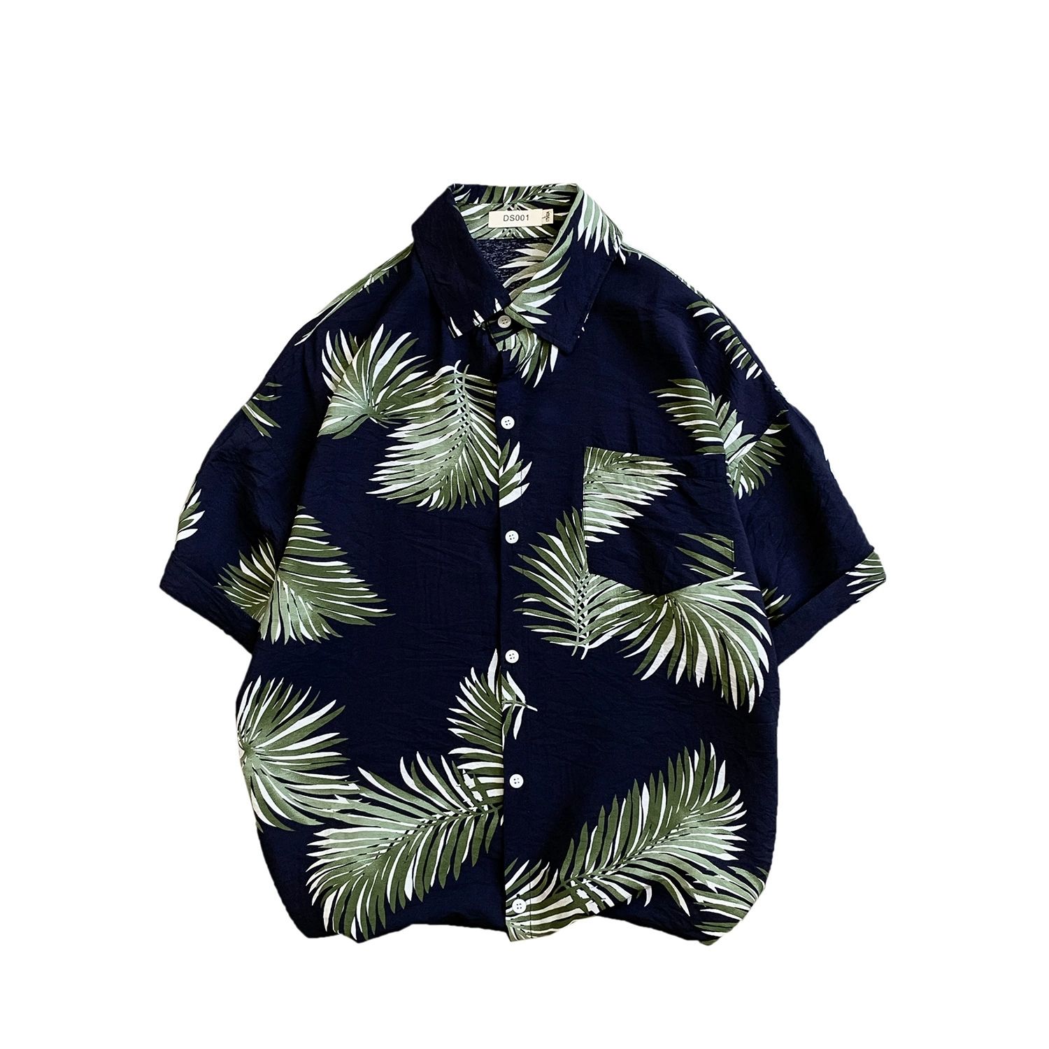Fashionable men's casual breathable short sleeved shirt, printed shirt, short sleeved floral shirt, plus size men's shirt