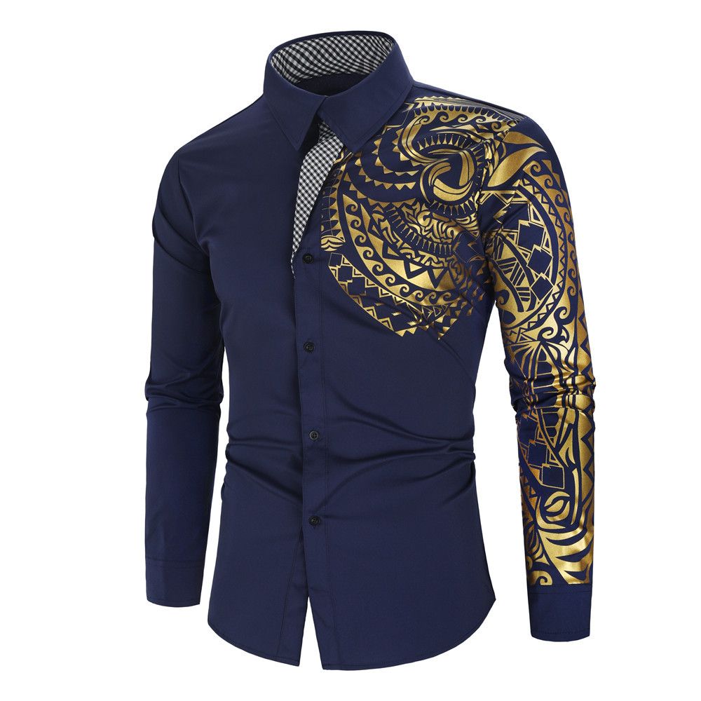 New Arrival: Men’s Summer Long-Sleeve Shirt – Fashionable Retro Print Long-Sleeve Shirt
