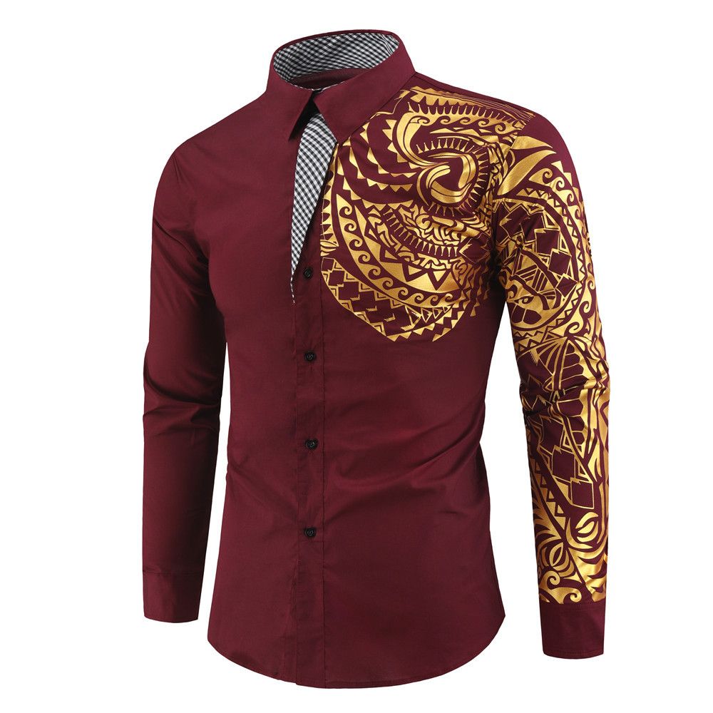 New Arrival: Men’s Summer Long-Sleeve Shirt – Fashionable Retro Print Long-Sleeve Shirt