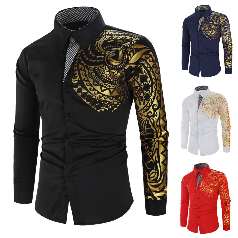 New Arrival: Men’s Summer Long-Sleeve Shirt – Fashionable Retro Print Long-Sleeve Shirt