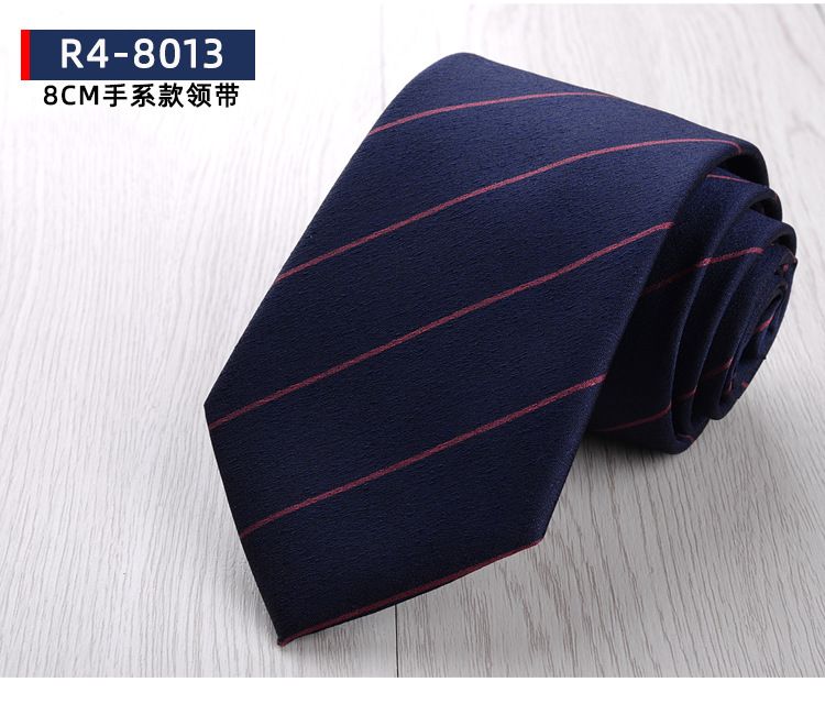 Men's Formal Business Tie, 8cm, Groom's Wedding Tie, Striped Pattern