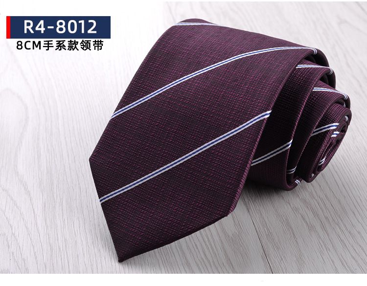 Men's Formal Business Tie, 8cm, Groom's Wedding Tie, Striped Pattern