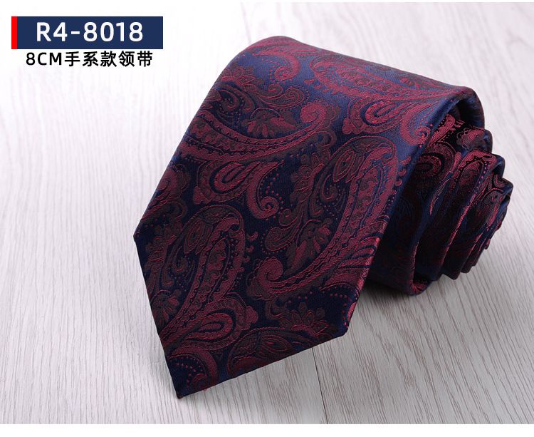 Men's Formal Business Tie, 8cm, Groom's Wedding Tie, Striped Pattern