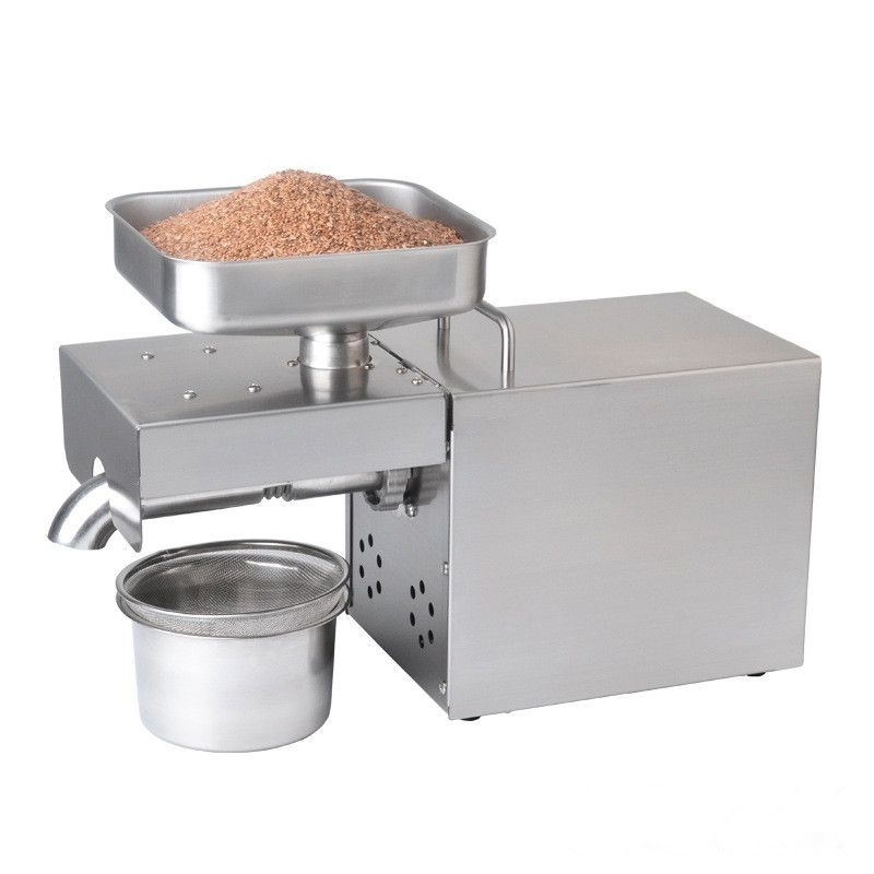 220V Fully Automatic Stainless Steel Oil Press – Compact Domestic Oil Press for Hot and Cold Pressing – CE Certified