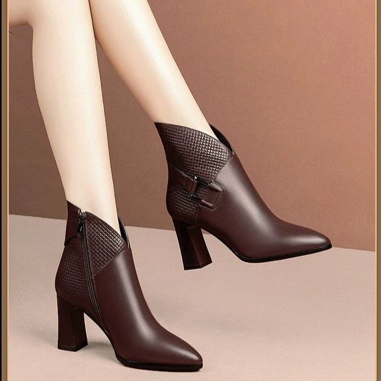 New Arrival: Women's Fashionable Non-Slip Ankle Boots, High-Heeled Boots, Women's Ankle Boots, Women's Short Boots