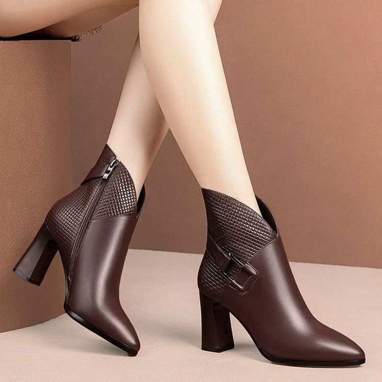 New Arrival: Women's Fashionable Non-Slip Ankle Boots, High-Heeled Boots, Women's Ankle Boots, Women's Short Boots