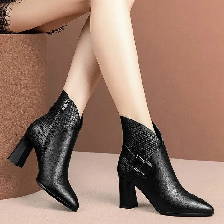 New Arrival: Women's Fashionable Non-Slip Ankle Boots, High-Heeled Boots, Women's Ankle Boots, Women's Short Boots