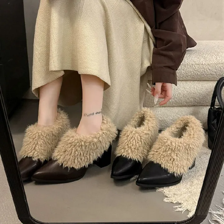 New Arrival: Women's Fashionable Non-Slip Ankle Boots, High-Heeled Boots, Women's Ankle Boots, Women's Short Boots