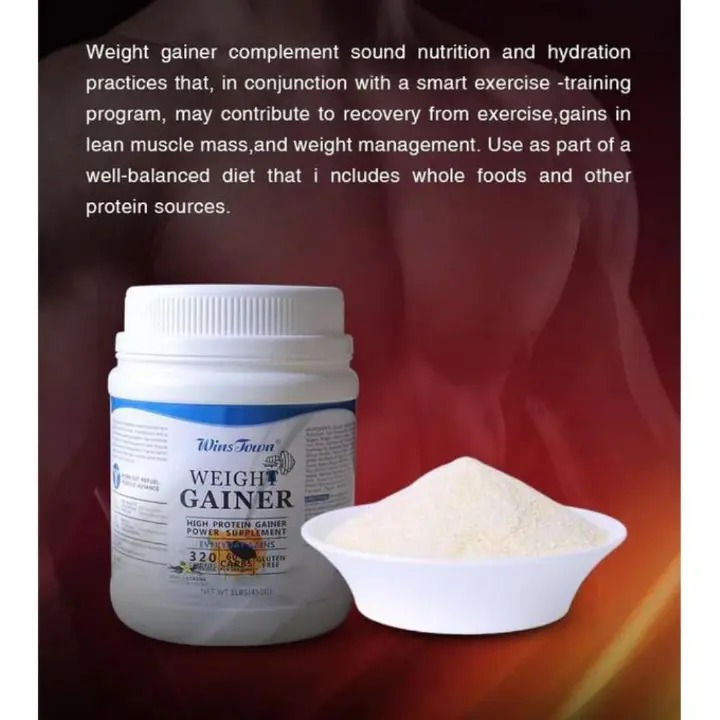 WINS TOWN WEIGHT GAINER HIGH PROTEIN GAINER POWER SUPPLEMENTS EVERYDAY GAINS 320CAL PER SERVING
