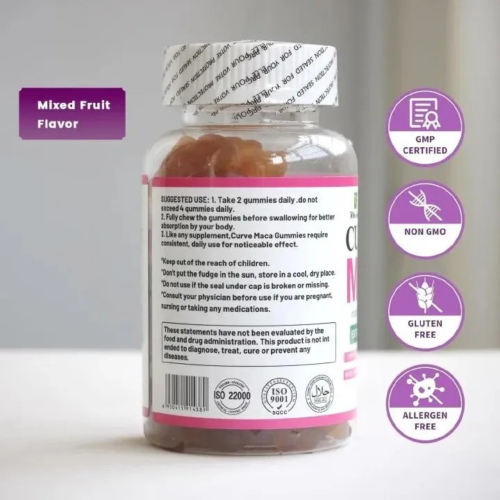 Curve Maca Daynee Gummies for Butt & Hips Enlargement Enhances Curves, Boosts Energy, & Balances Hormones. Curve Maca is a natural supplement which Stimulates Curves and Shape Effectively For Women