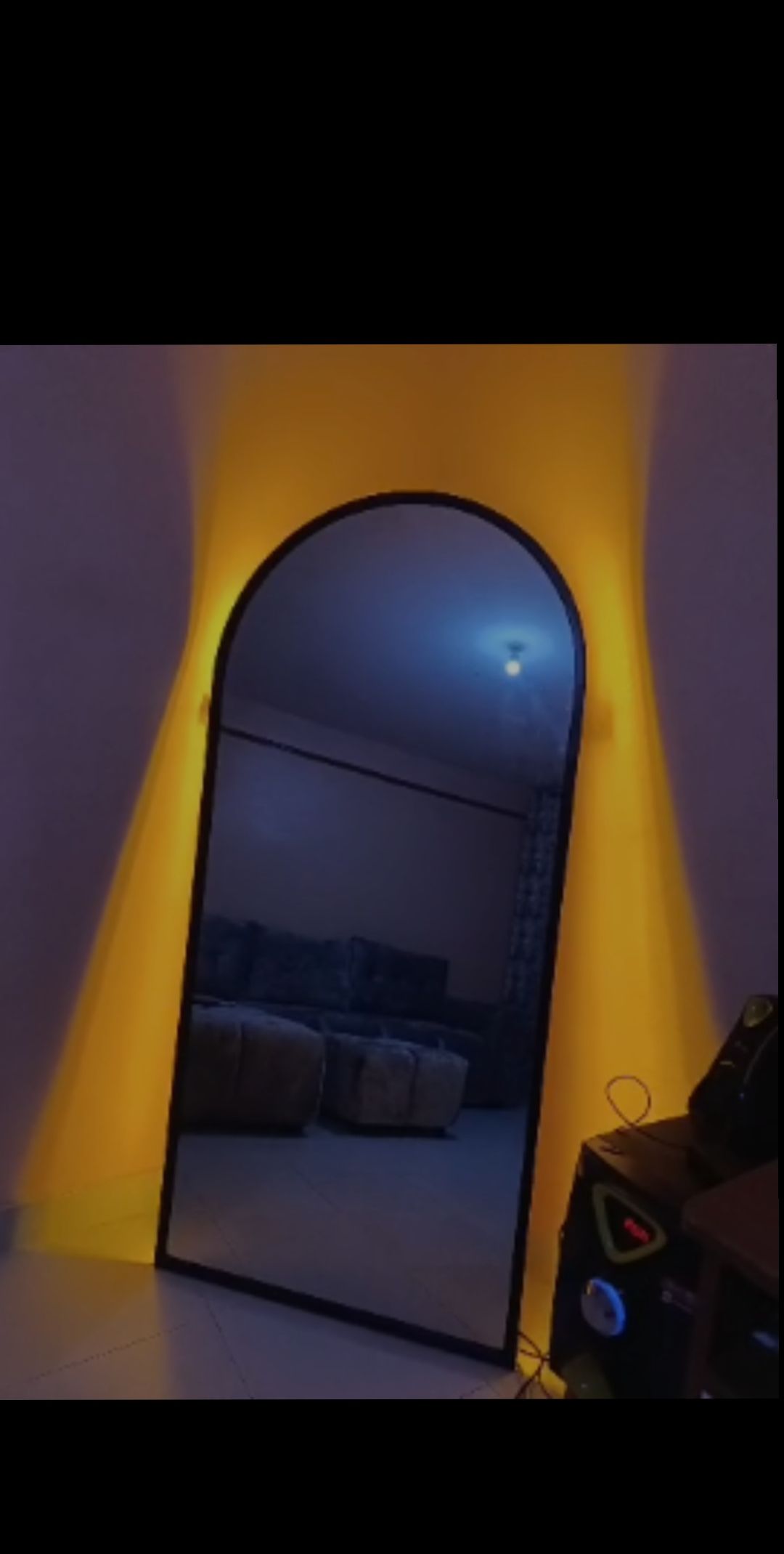 Modern arched,full length wall mirror 6 by 2.5 FT