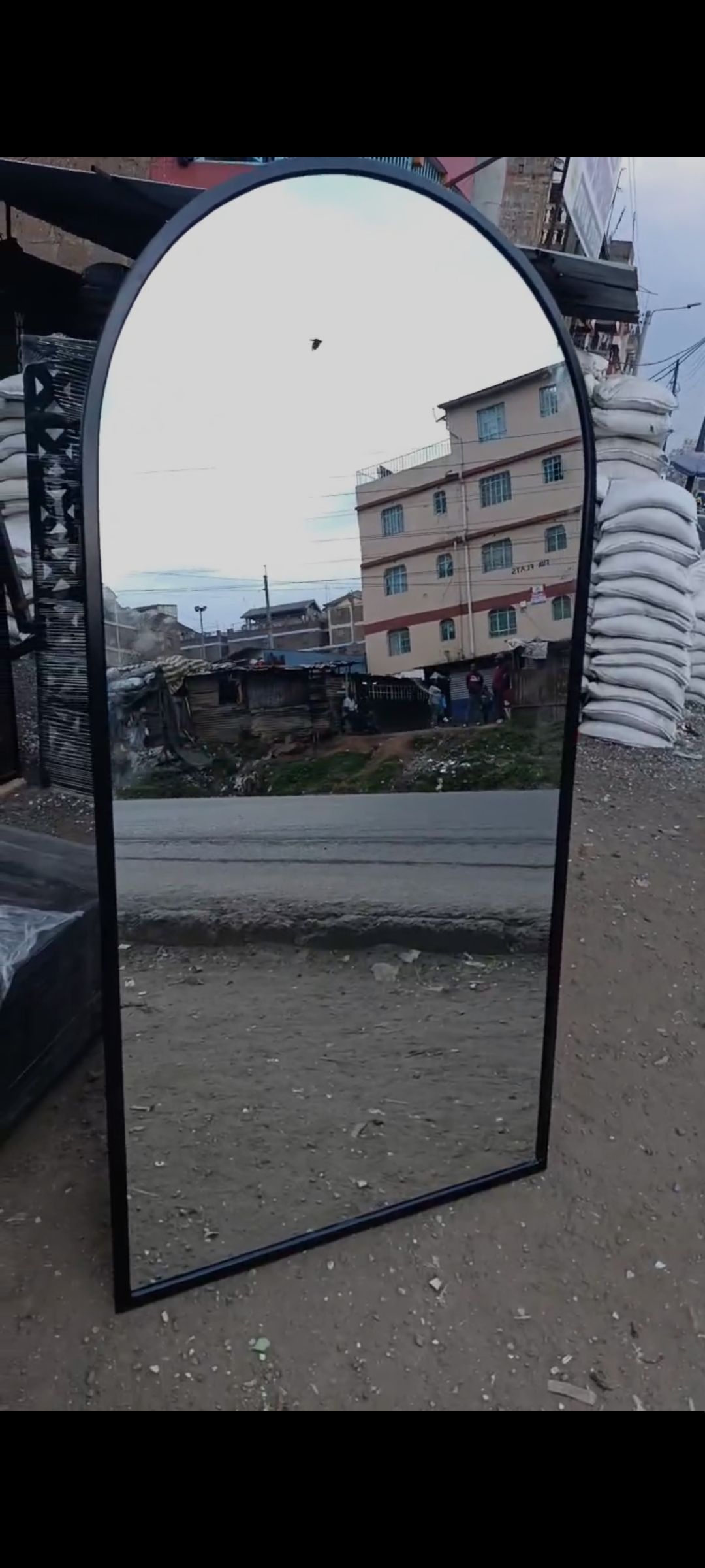 Modern arched,full length wall mirror 6 by 2.5 FT