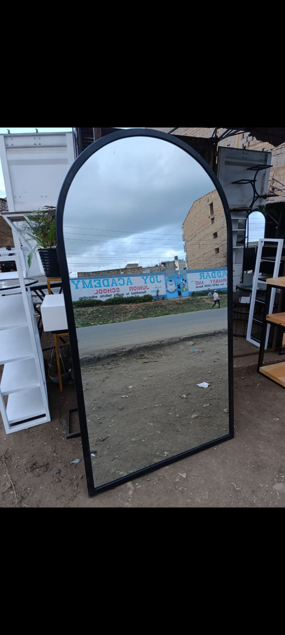 Modern arched,full length wall mirror 6 by 2.5 FT
