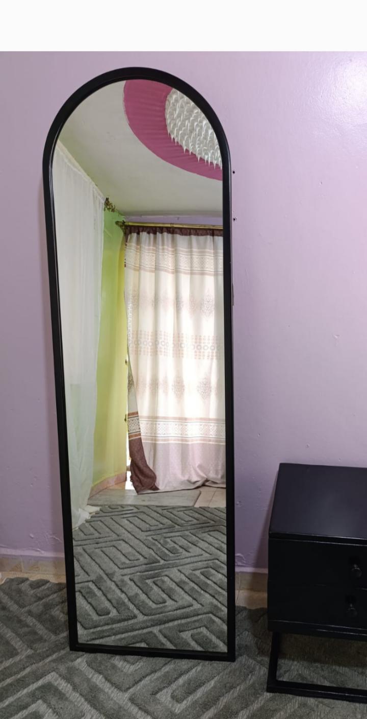 Elegant Arched Floor Mirror with Stand – Full Body Dressing Mirror (168 × 46 cm)