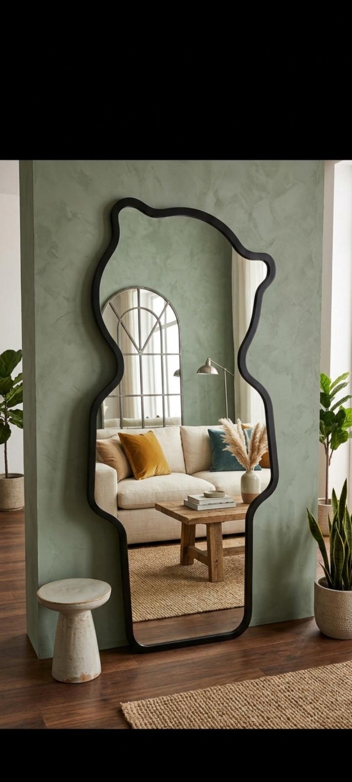 Teddy bear Full-Length Floor Mirror – Black Frame | 2.5 × 6 Feet