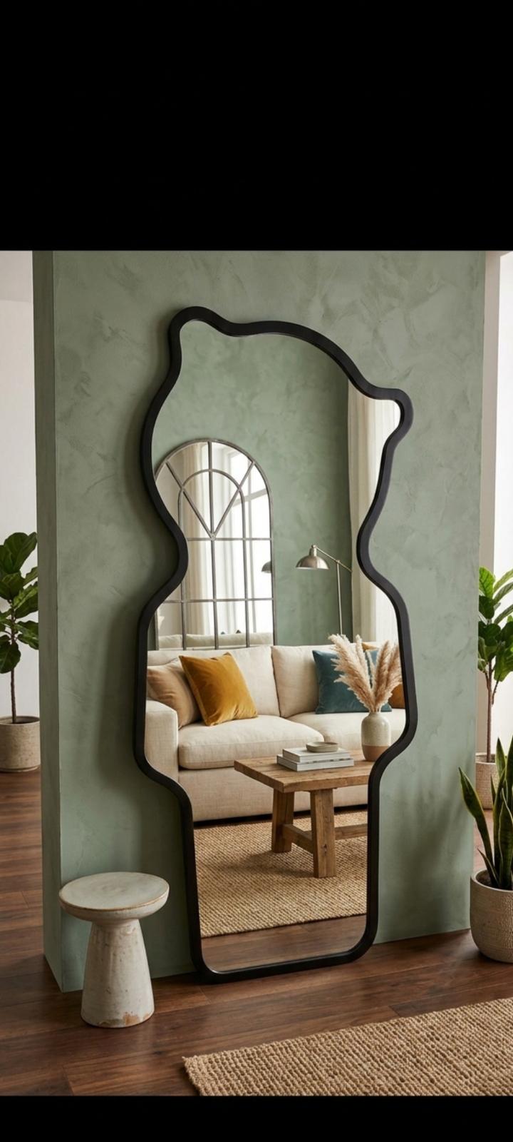 Teddy bear Full-Length Floor Mirror – Black Frame | 2.5 × 6 Feet