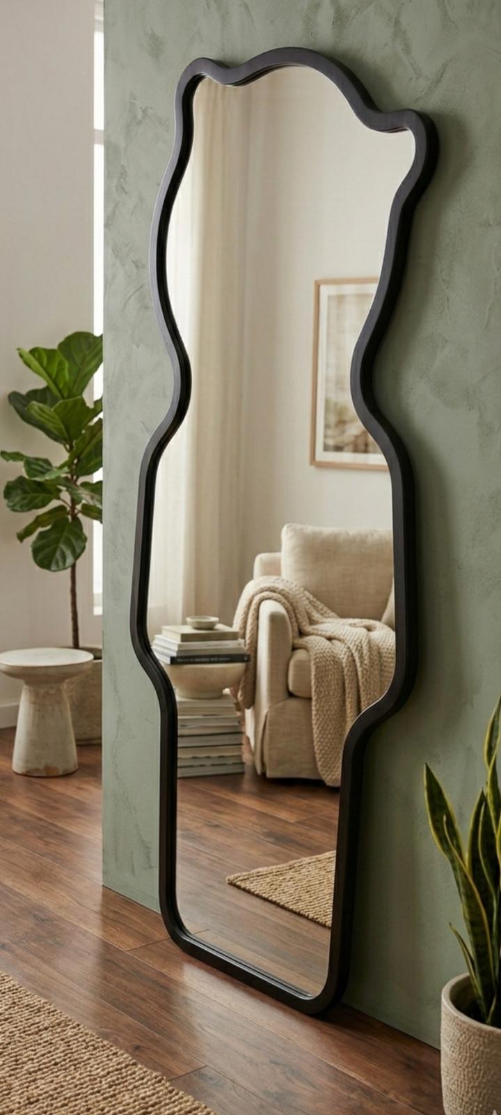 Teddy bear Full-Length Floor Mirror – Black Frame | 2.5 × 6 Feet