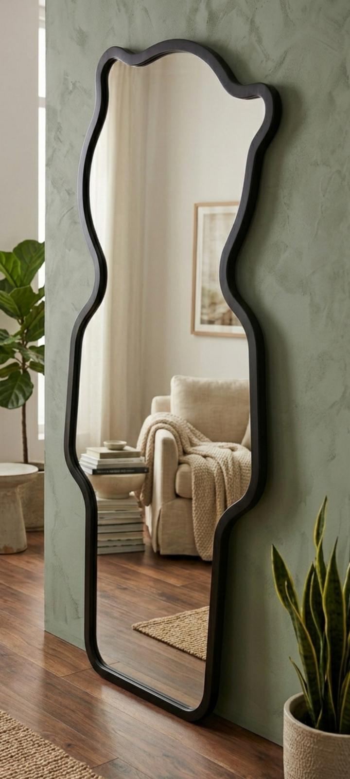 Teddy bear Full-Length Floor Mirror – Black Frame | 2.5 × 6 Feet