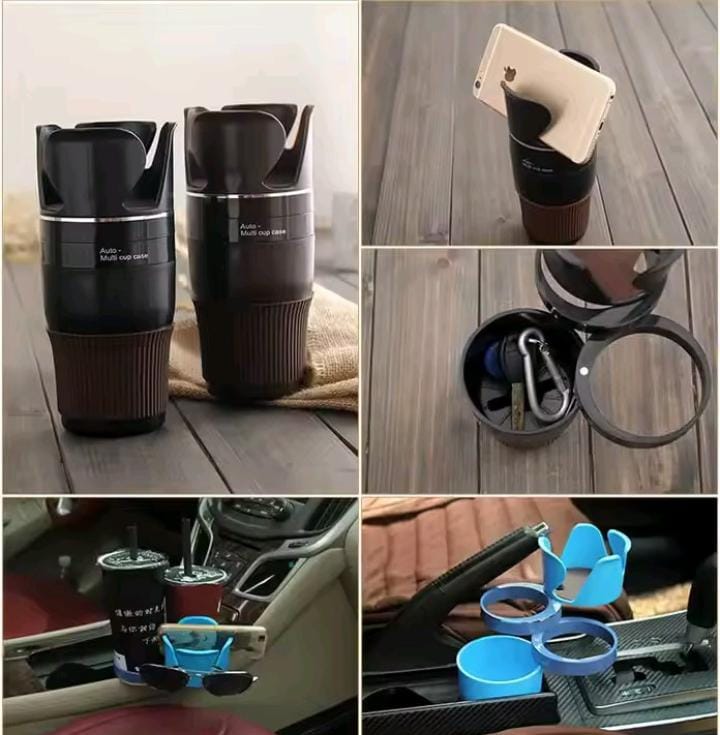 ADJUSTABLE 5-1 MULTIFUNCTION ROTATING CAR CUP HOLDER HAS A DIAMETER OF 40MM- 80MM FOR VEHICLES DEPTH MULTIFUNCTION CUP HOLDER EXTENDER, 360°ADJUSTABLE