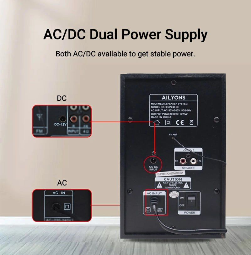 AILYONS ELP2401k 2.1CH SubWoofer Home Theatrer Multi Media Speaker System