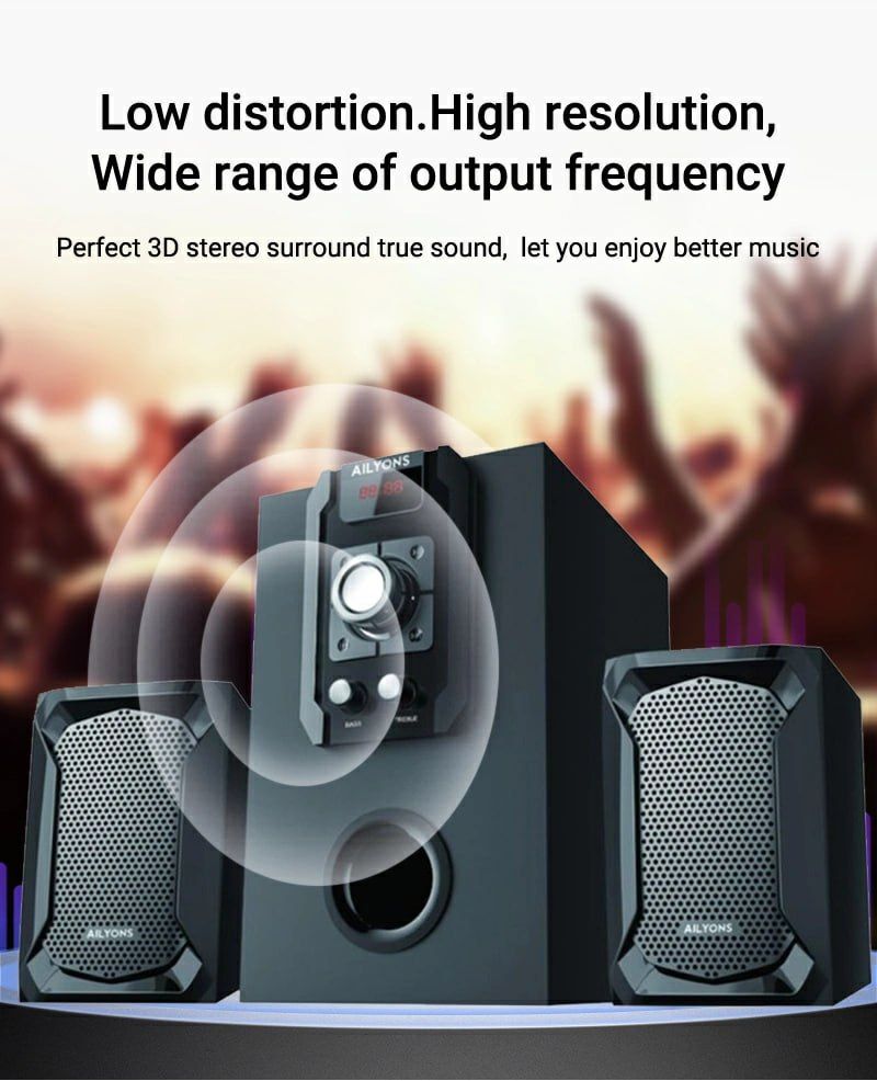AILYONS ELP2401k 2.1CH SubWoofer Home Theatrer Multi Media Speaker System