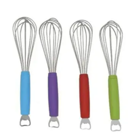 1Pc Stainless Steel Whisk Mixer with opener Wire Cake Egg Frother Beater Baking Tools Kitchen Tool.