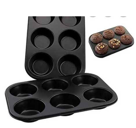Nonstick CUPCAKE tray 6-Hole Non-Stick Muffin Cupcake Baking Tray