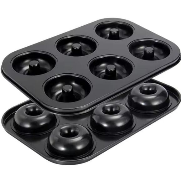 6 Holes metallic Doughnut cupcake tray ON OFFER