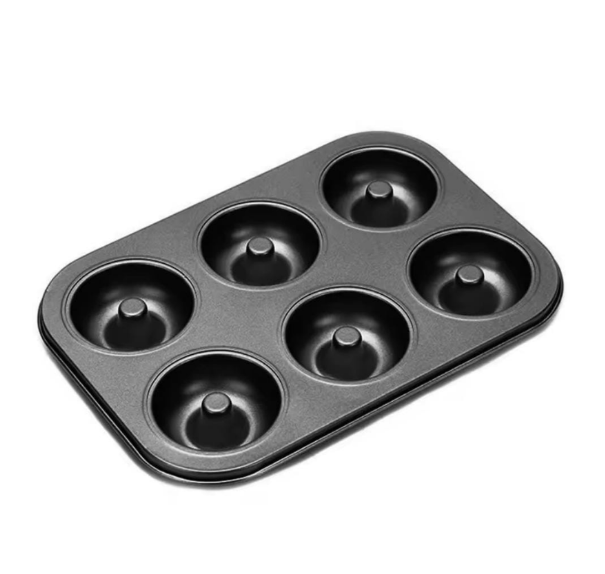 6 Holes metallic Doughnut cupcake tray ON OFFER