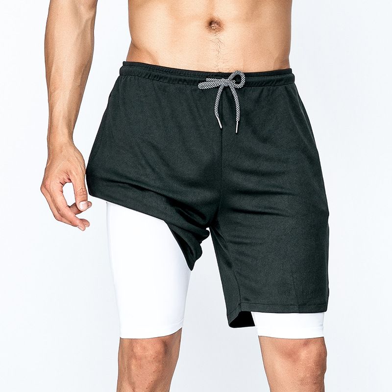 Men's 2 in 1 Workout Running Shorts 7 Inch Lightweight Athletic Gym Shorts with Compression Liner