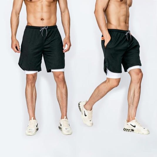 Men's 2 in 1 Workout Running Shorts 7 Inch Lightweight Athletic Gym Shorts with Compression Liner