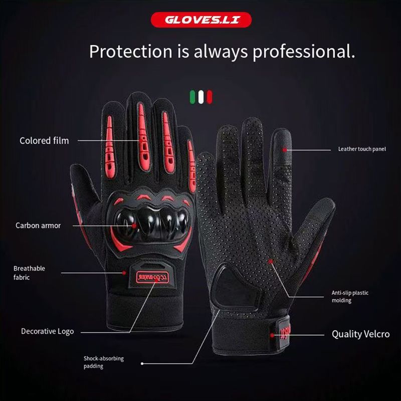 Motorcycle Gloves for Men and Women Full Finger Touchscreen Mountain Dirt Bike Gloves for Powersports  Driving Motocross Cycling Gloves