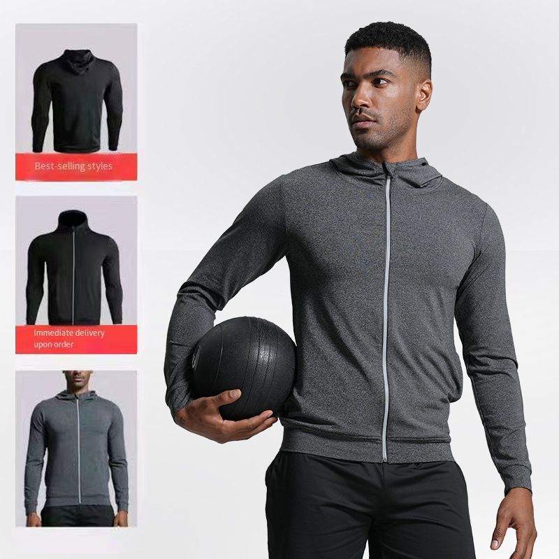 Men's Fashion Full Zip Hoodies Sweatshirts 2025 Fall Trendy Long Sleeve Hooded Jacket Athletic Workout Tops