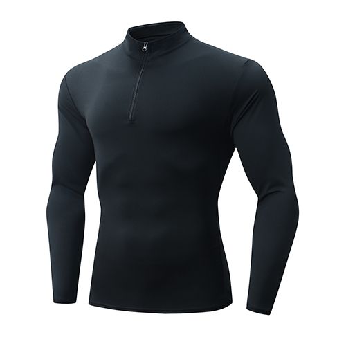 Yuerlian Fleece Men's Quarter Zip Pullover Sweatshirt Long Sleeve Shirt for Men  Workout Tops autumn