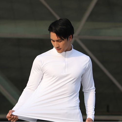 Yuerlian Fleece Men's Quarter Zip Pullover Sweatshirt Long Sleeve Shirt for Men  Workout Tops autumn