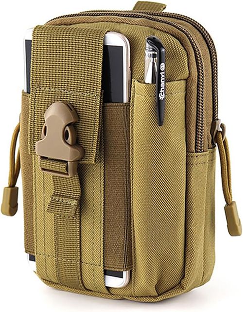 Tactical Molle Pouch, Universal EDC Waist Bag Belt Pouches, Outdoor Belt Bags Gear Tool Gadget Pocket with Cell Phone Holster