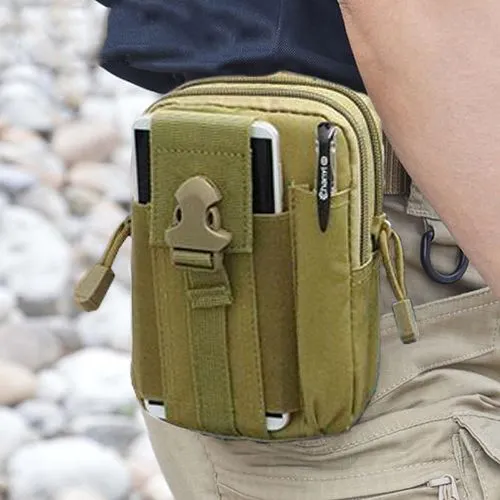 Tactical Molle Pouch, Universal EDC Waist Bag Belt Pouches, Outdoor Belt Bags Gear Tool Gadget Pocket with Cell Phone Holster