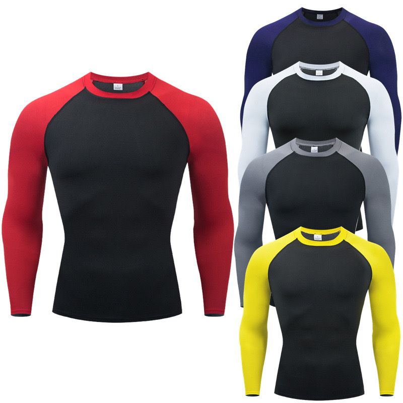 Running Shirt Men's Long Sleeve Gym Sportswear Compression Dry Fit Shirts for Men Fitness Sport -Shirts