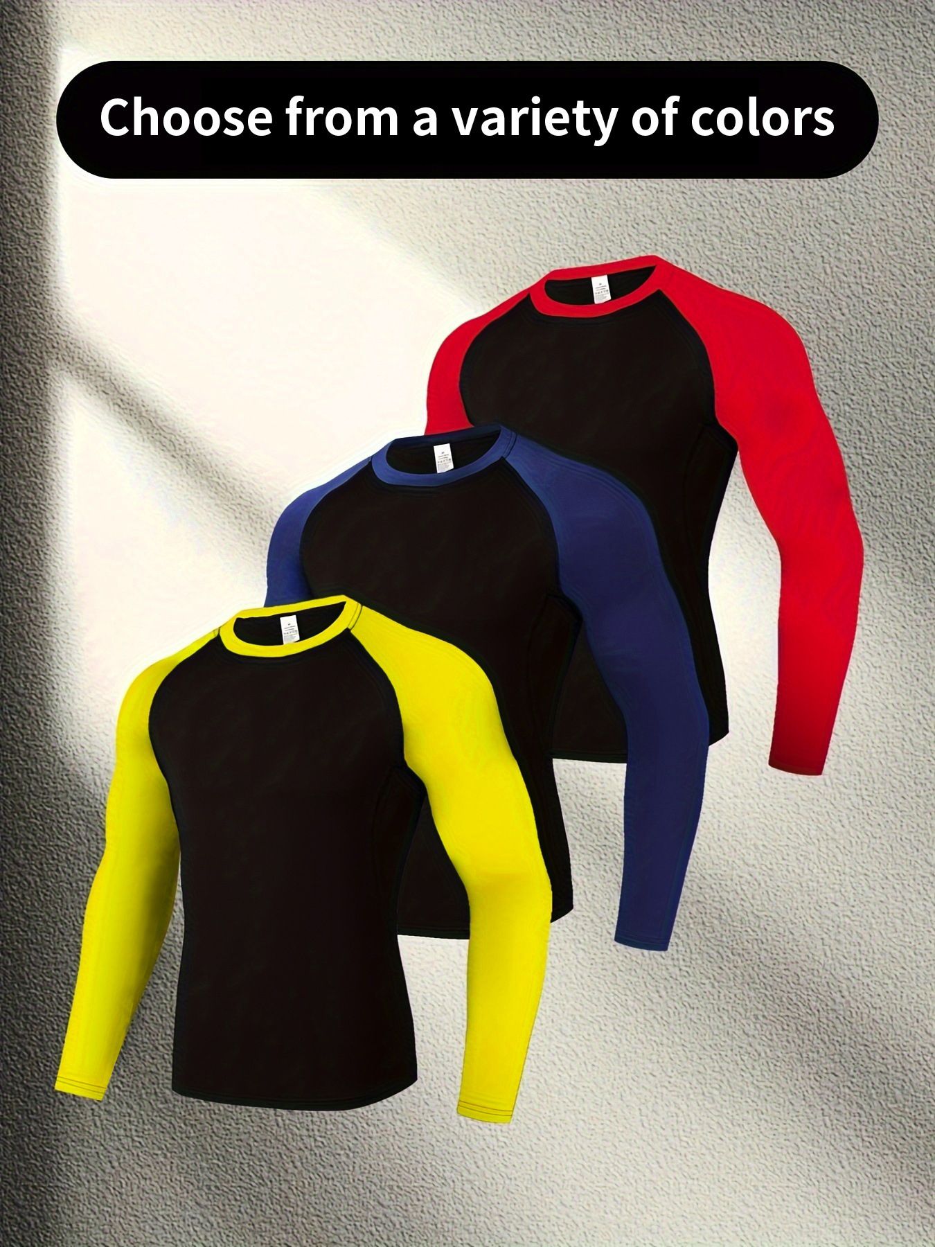 Running Shirt Men's Long Sleeve Gym Sportswear Compression Dry Fit Shirts for Men Fitness Sport -Shirts