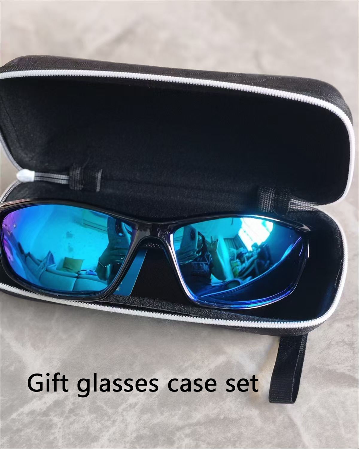 Nitrogen Polarized Wrap Around Sport Sunglasses for Men Women UV400 Driving Fishing Running Sun Glasses/Gift glasses case