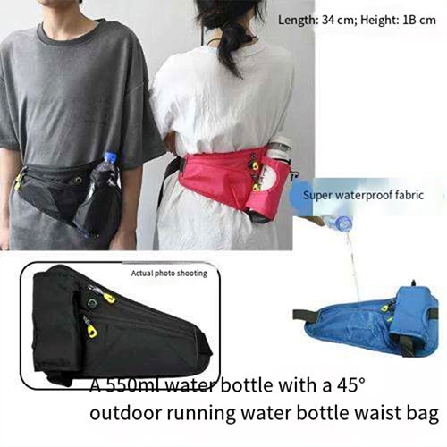 Fanny Pack with Water Bottle Holder, Hydration Running Belt for Men Women Adjustable Strap Waist Bag Suitable for Hiking Running Walking Jogging Camping (Bottle Not Included) (Blue/Green/Black/Grey)