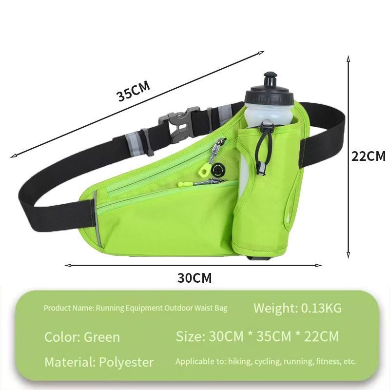 Fanny Pack with Water Bottle Holder, Hydration Running Belt for Men Women Adjustable Strap Waist Bag Suitable for Hiking Running Walking Jogging Camping (Bottle Not Included) (Blue/Green/Black/Grey)