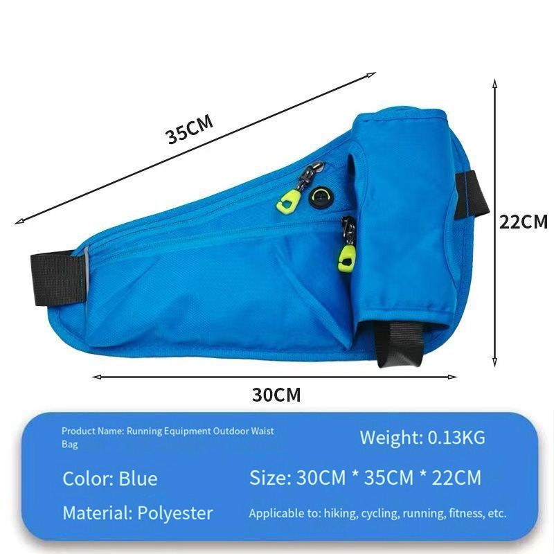 Fanny Pack with Water Bottle Holder, Hydration Running Belt for Men Women Adjustable Strap Waist Bag Suitable for Hiking Running Walking Jogging Camping (Bottle Not Included) (Blue/Green/Black/Grey)