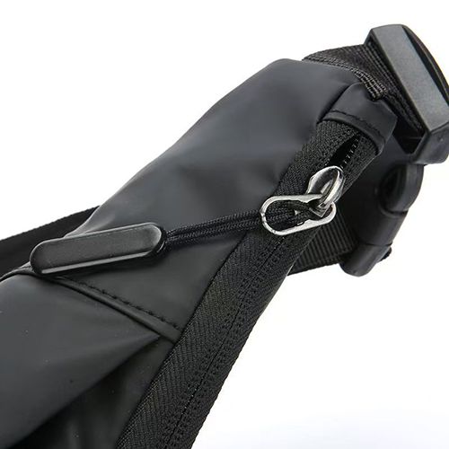 Sling Bag for Women Men, Anti Theft Crossbody Bag,Lightweight Small Leather Shoulder Bag Purse Adjustable Strap Waterproof Chest Bag for Casual Outdoor Sport Running Travel Backpack Black Fanny Pack