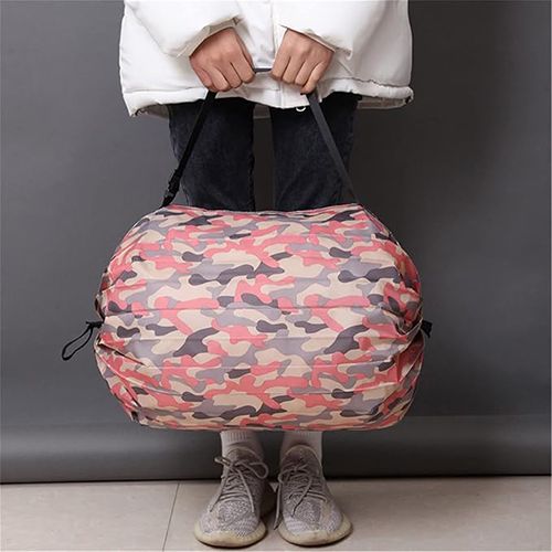 Portable Foldable Shopping Bag Large Capacity Multipurpose Storage Bag Sports Travel Shoulder Bag