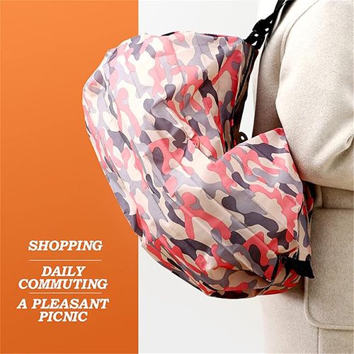 Portable Foldable Shopping Bag Large Capacity Multipurpose Storage Bag Sports Travel Shoulder Bag